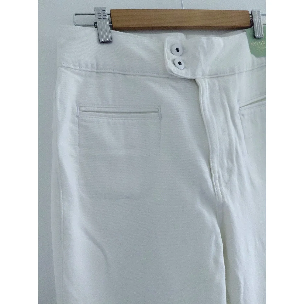 Ryegrass Jeans White Womens High Rise Super Flare Size 12 NEW Boho Coastal Chic - Picture 3 of 12